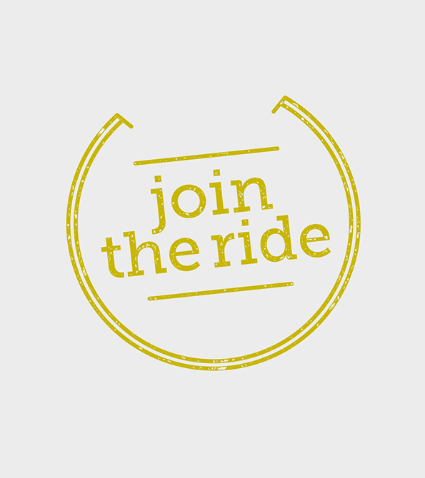 Join the Ride Logo. Earnie creative design